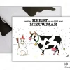 98 Gezellige kerst loei nieuwjaar koeienkaart